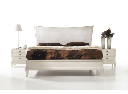 Three-piece set: bedroom bed nightstand nightstand bed group design.