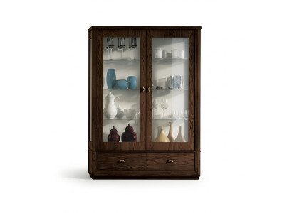 Showcase luxury display cabinets glass cabinet modern wood gray shelf sideboard