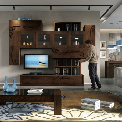 Living room wall unit TV wall extension wall living room furniture RTV wall units cabinet shelf
