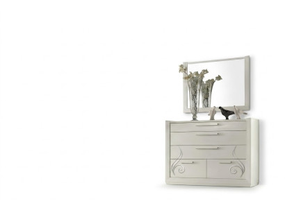 Dresser Mirror Dressers Wood Modern Cabinets Console Cabinets Italy Set 2-piece.