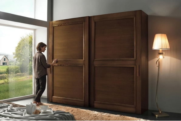 Wardrobe Closets Clothes Cabinet Luxury Sliding Doors Design Wood Modern