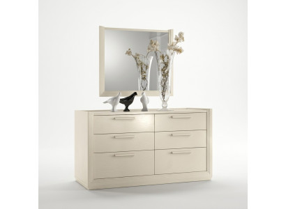 Dresser Mirror Dressers Group Wood Design Sideboard Side Cabinet Shelf Set 2-piece