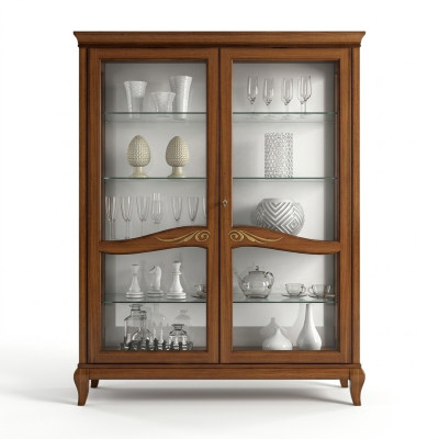 Display luxury showcase display case glass cabinet wood shelf modern cabinets new