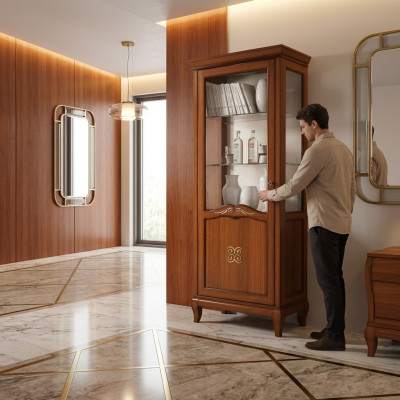 Cabinet showcase display case glass cabinet wood shelf modern cabinets