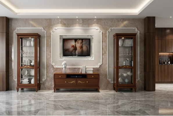 rtv set 3-piece living room display cabinet TV modern wood furniture cabinet style new group
