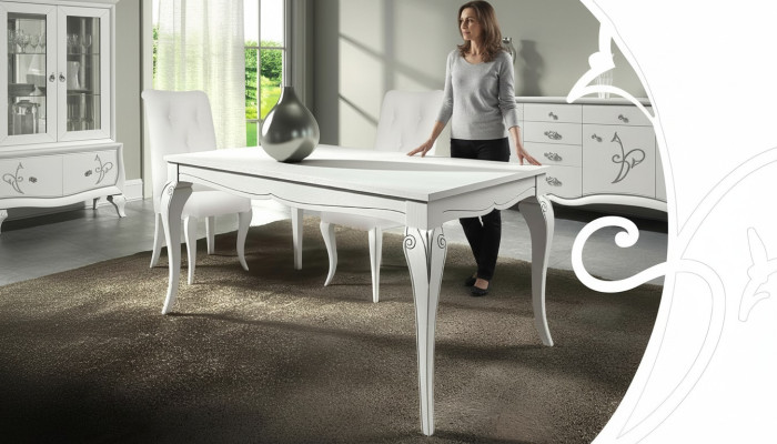 Extendable Dining Table XXL Tables Modern Wood Dining Room Design White New