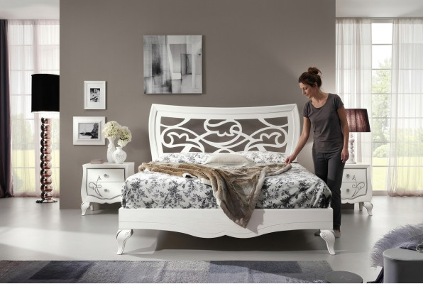 Bedroom bed nightstand set group beds double bed frame 3-piece set new