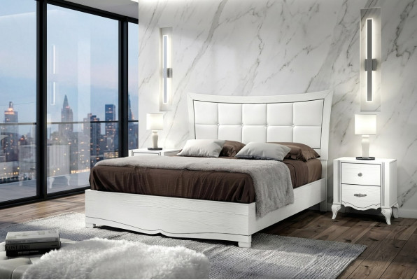 Bedroom bed nightstand beds wood set modern nightstands 3-piece set.