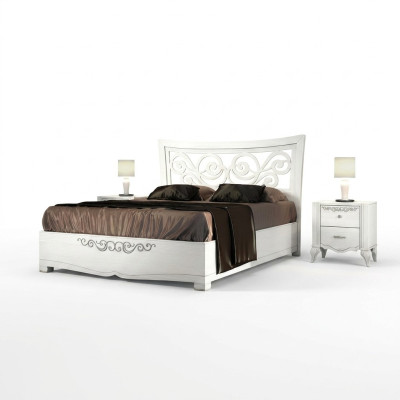 Set of 3-piece bedroom bed nightstand beds double bed wood group set new