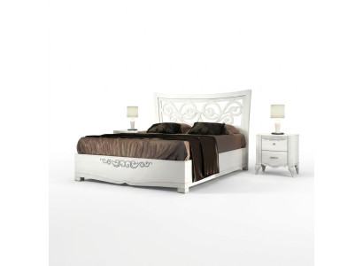 Set of 3-piece bedroom bed nightstand beds double bed wood group set new