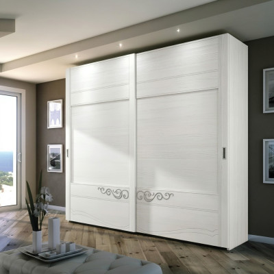 Cabinet Wardrobe Shelf Storage Wardrobe Modern Mirror Wood Design