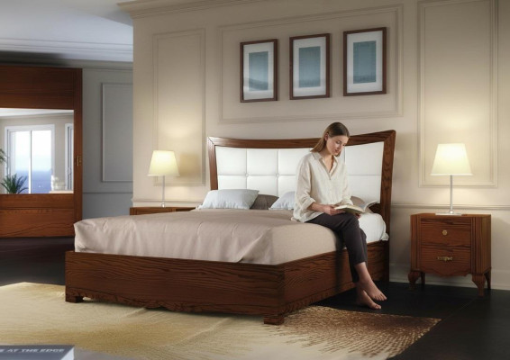 Furniture set 3-piece bedroom bed nightstand bed group beds wood furniture