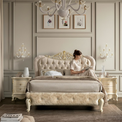 Luxury Chesterfield Bed Beds Upholstered Bed Double Italian Bedroom New