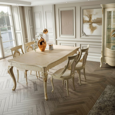 Extendable dining table classic design table Italian furniture wooden dining tables