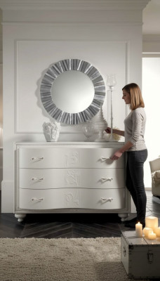 Set chest of drawers mirror luxury console dressers bedroom stool complete wood