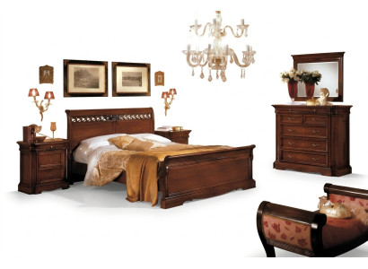 5-piece bedroom furniture set bed 2 nightstands dresser with mirror brown new