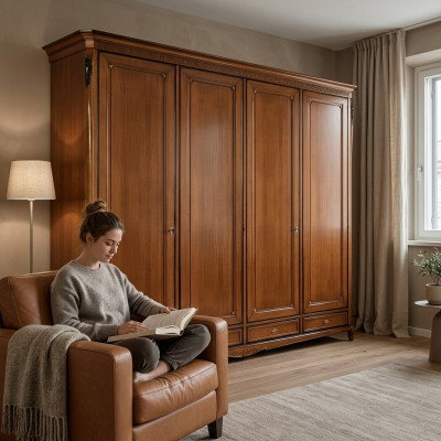 Wardrobe Vaccari cav giovanni solid wood bedroom wardrobe cabinets new
