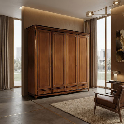 Wardrobe Vaccari cav giovanni solid wood bedroom wardrobe cabinets new