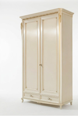 Solid wood wardrobe closet massive bedroom furniture Italian wooden cabinet