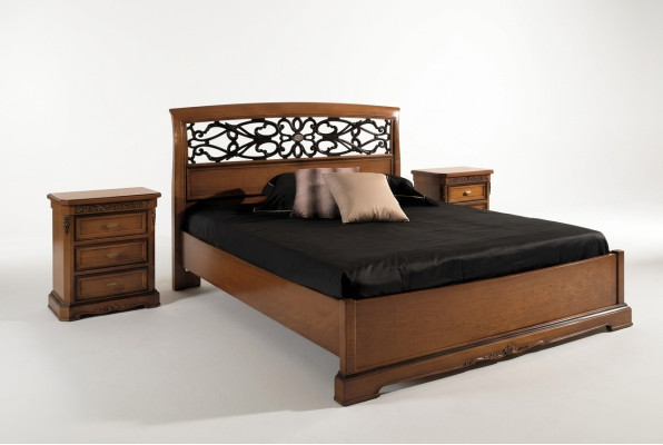 Wood double bed beds solid wood bedroom furniture Vaccari cav giovanni bed