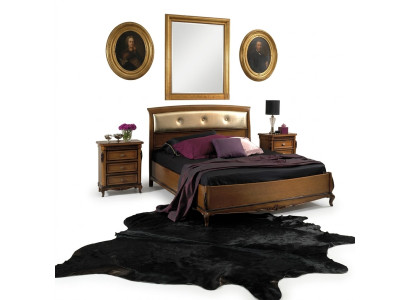 Double bed, beds, bedroom furniture, solid wood, Vaccari cav giovanni bed, new