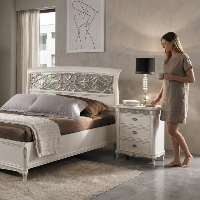 Bedside table with 3 drawers wooden cabinet furniture design Vaccari cav giovanni new