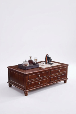 Classic coffee table living room wooden coffee tables with drawers