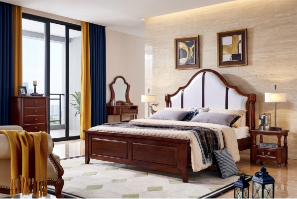 Bed 2 Nightstands 3-piece Bedroom Set Furniture Classic Luxury Beds
