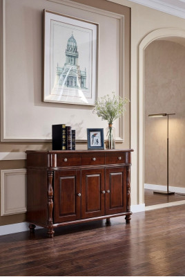 Commode Brown Sideboard Solid Wood Cabinet Furniture Design