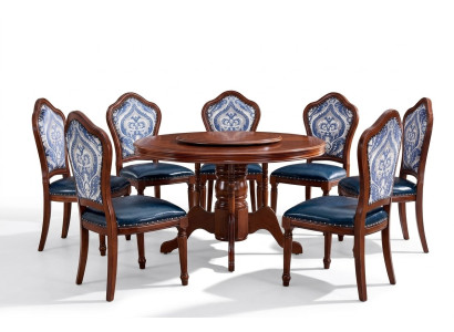 Complete set dining room group wooden chairs dining furniture luxury furniture 6