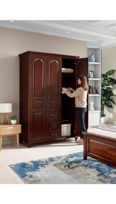 Wardrobe Bedroom Wood Classic Design Furniture Cabinets New