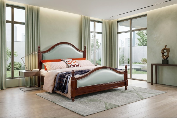 Bed double bed wooden bed furniture solid wood bedroom wood beds