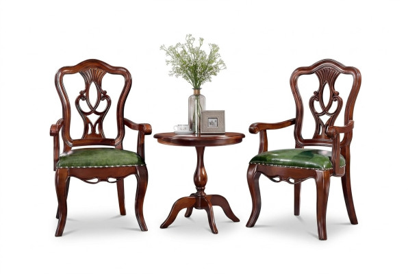 Chair, coffee table, side table, designer living room table set 3-piece set.