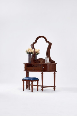 Classic Furniture Solid Wood 2-Piece Luxury Vanity Stool Bedroom