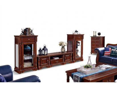 Classic Cabinet 2x Display Cabinets RTV Wall Units Lowboard New 3-piece Set