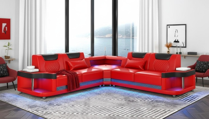 Design corner sofa L-shape modern sofas leather sofa couch living landscape sofa new