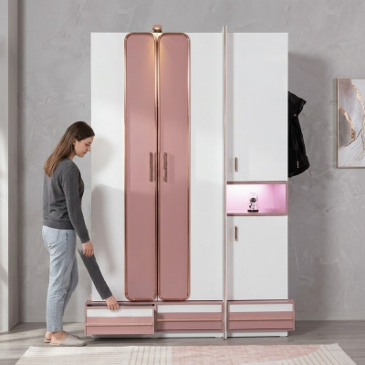Wardrobe Closet Bedroom Cabinets Two-tone Youth Wardrobes
