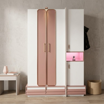 Wardrobe Closet Bedroom Cabinets Two-tone Youth Wardrobes