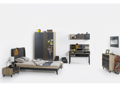 Youth Children's Room Bedside Cabinet Modern Bedroom Dresser Table 5-piece set.