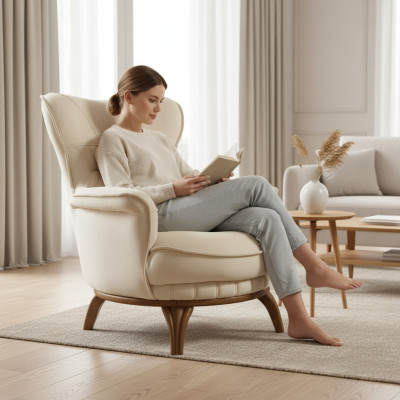 Chair luxury design textile living room classic style lounge furniture