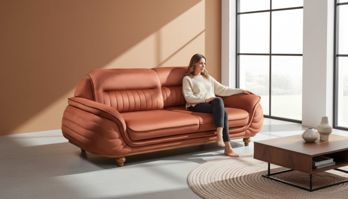 3-seater sofa, furniture fabric three-seater, living room, classic style