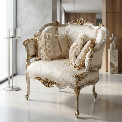 Single-seater Italian armchair couch upholstery design textile seat cushion couches