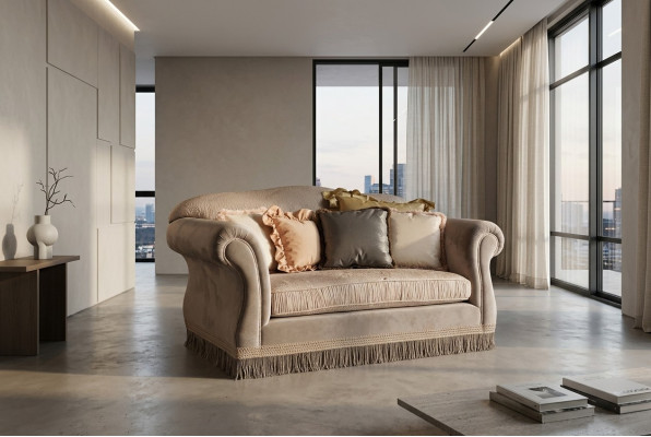 Design two-seater furniture 2-seater sofa couch upholstery Italian furniture new