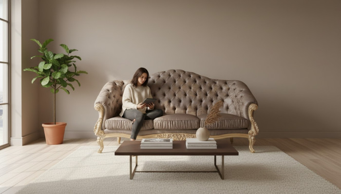 Sofa Couch Design Couches Upholstery Textile Italian Furniture Sofa Bench 3-Seater