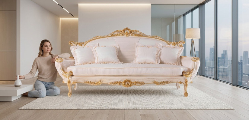 Chesterfield sofa upholstery couch triple 3-seater sofas Italian furniture