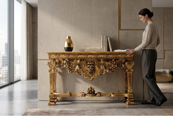 Console table furniture wood console Italian furniture solid wood dresser new