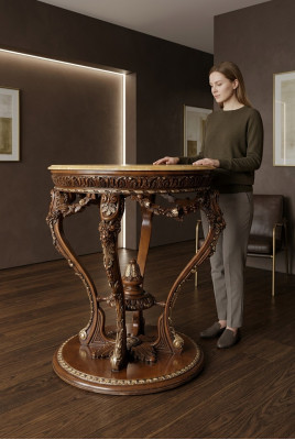 Dining table antique style solid wood furniture Italian dining tables table wood tables