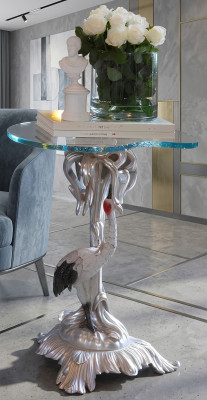 Luxury wooden coffee table classic tables baroque rococo side table