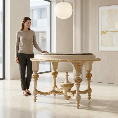 Wooden table vintage side table made of real wood material living room wood classic