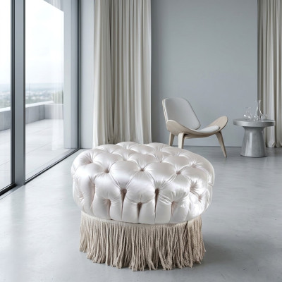 Club stool living room furniture chair upholstery design classic living room Italy